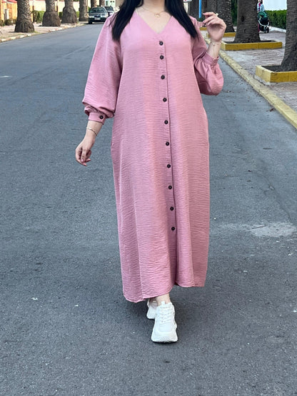 Robe Boutoné en Lin