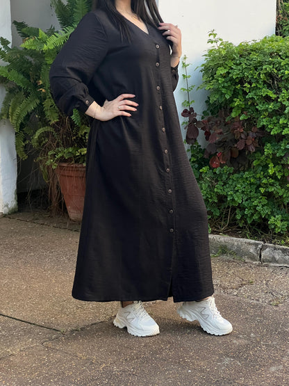 Robe Boutoné en Lin