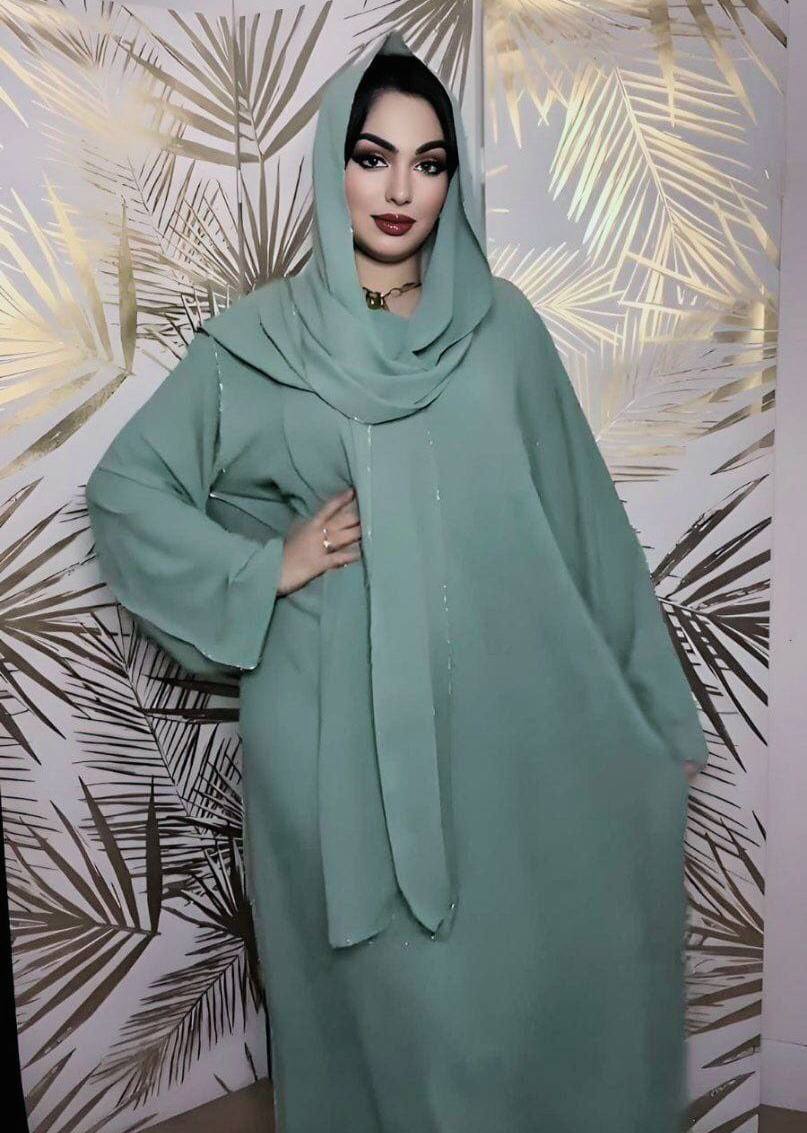 Abaya Samah avec Foulard intégré