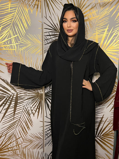 Abaya Samah avec Foulard intégré